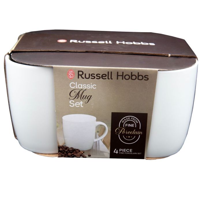 Russell Hobbs 4 Piece Porcelain Mug Set – 350ml - Shopping4Africa