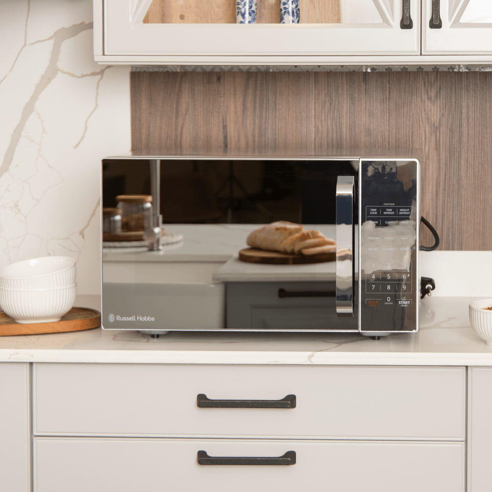 Russell Hobbs 45L Silver Mirror Microwave RHEM45L - Shopping4Africa