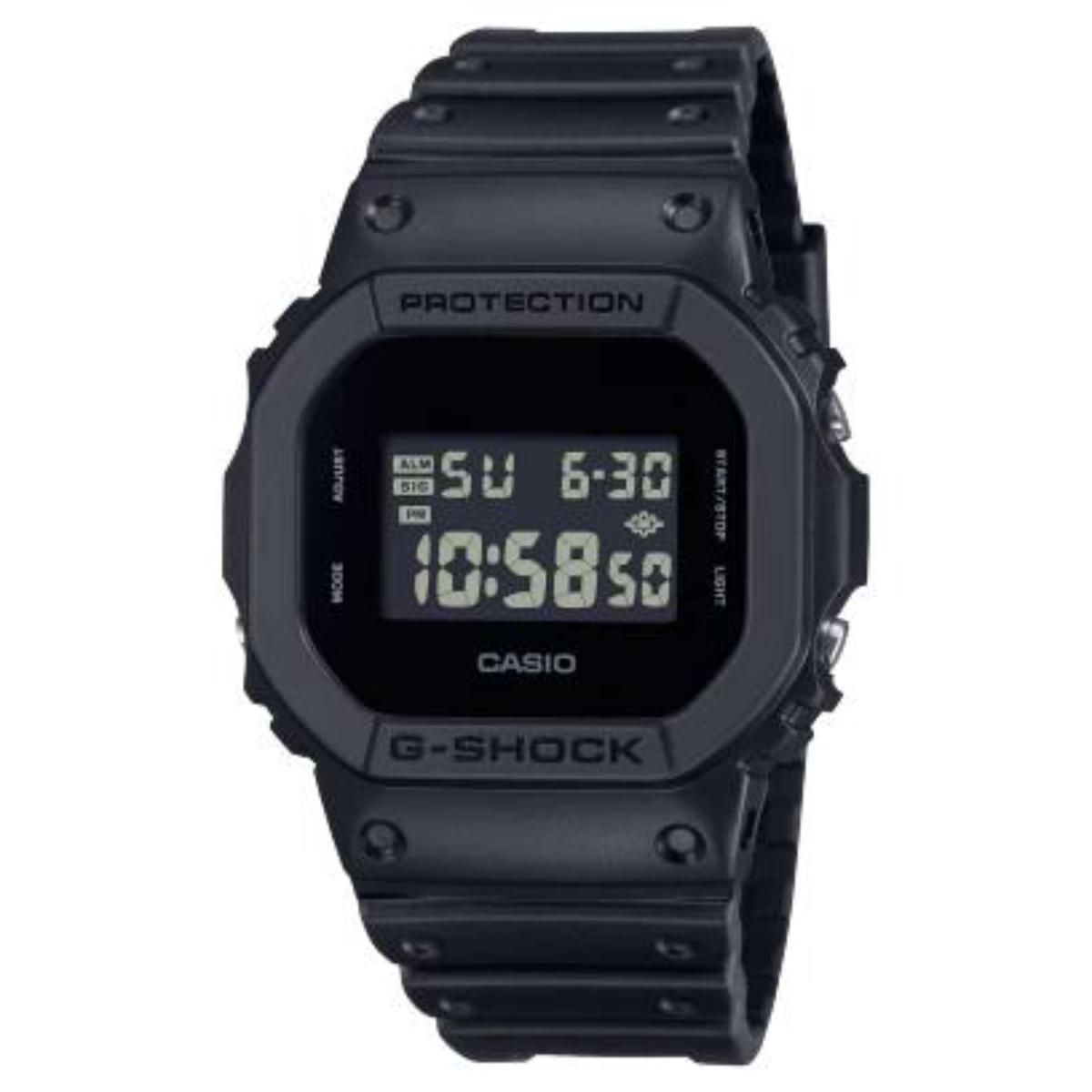 Casio Men's Black Digital Rubber Strap Watch-DW-5600UBB-1DR