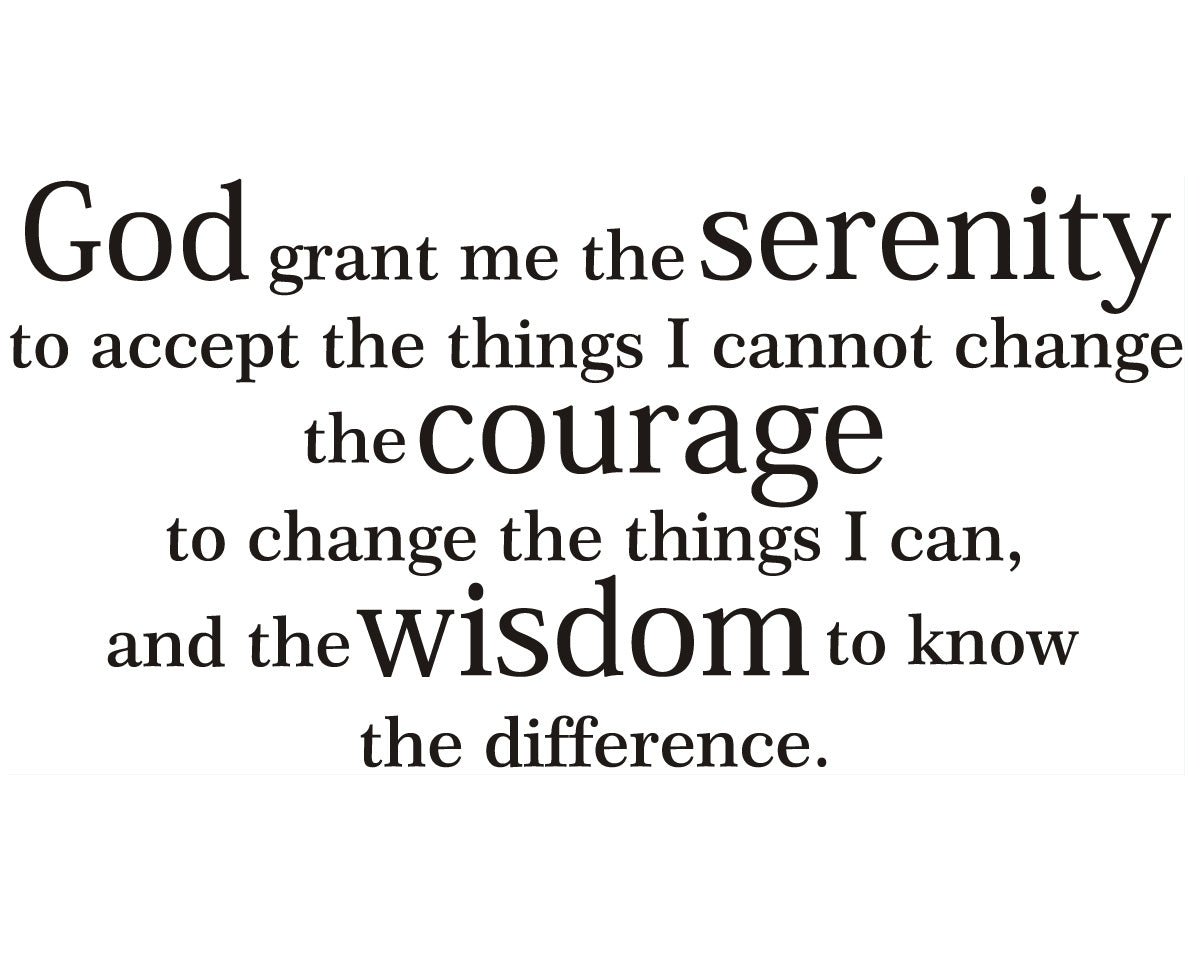 Serenity Prayer - vinyl wall poetry - Shopping4Africa