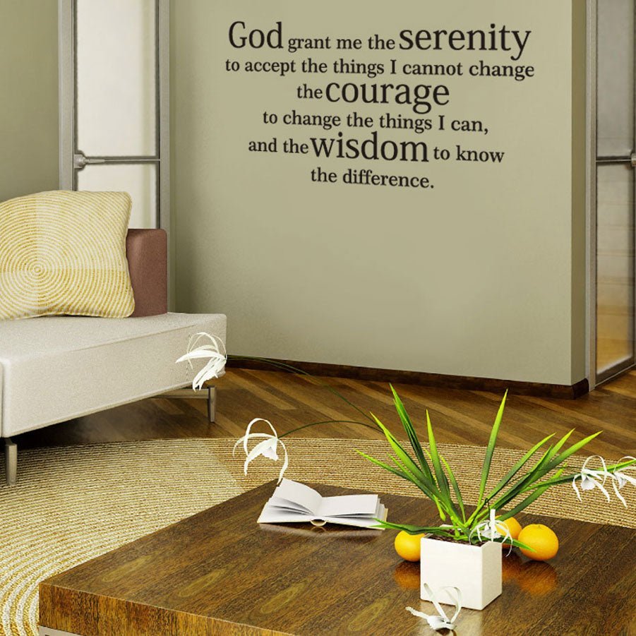 Serenity Prayer - vinyl wall poetry - Shopping4Africa