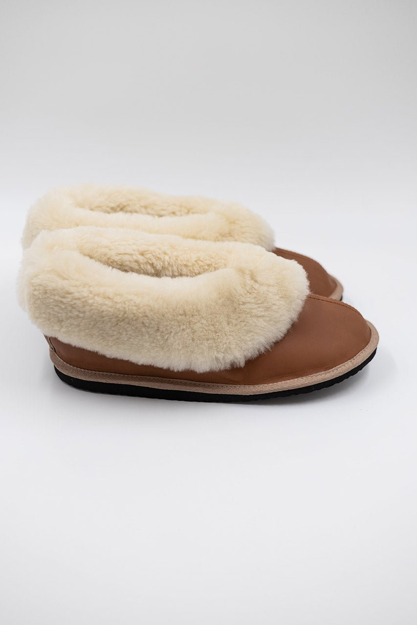 Sheepskin slippers - Tan - Shopping4Africa