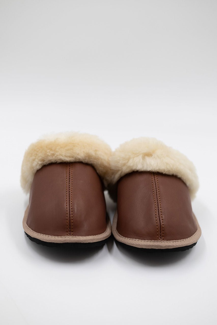 Sheepskin slippers - Tan - Shopping4Africa