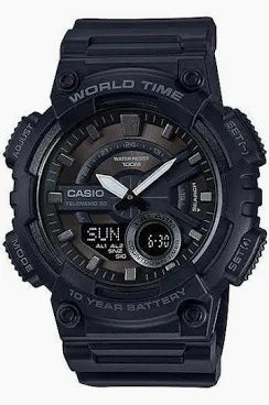 Casio 100-Meter Telememo Alarm Monotone AEQ-110W-1BVDF