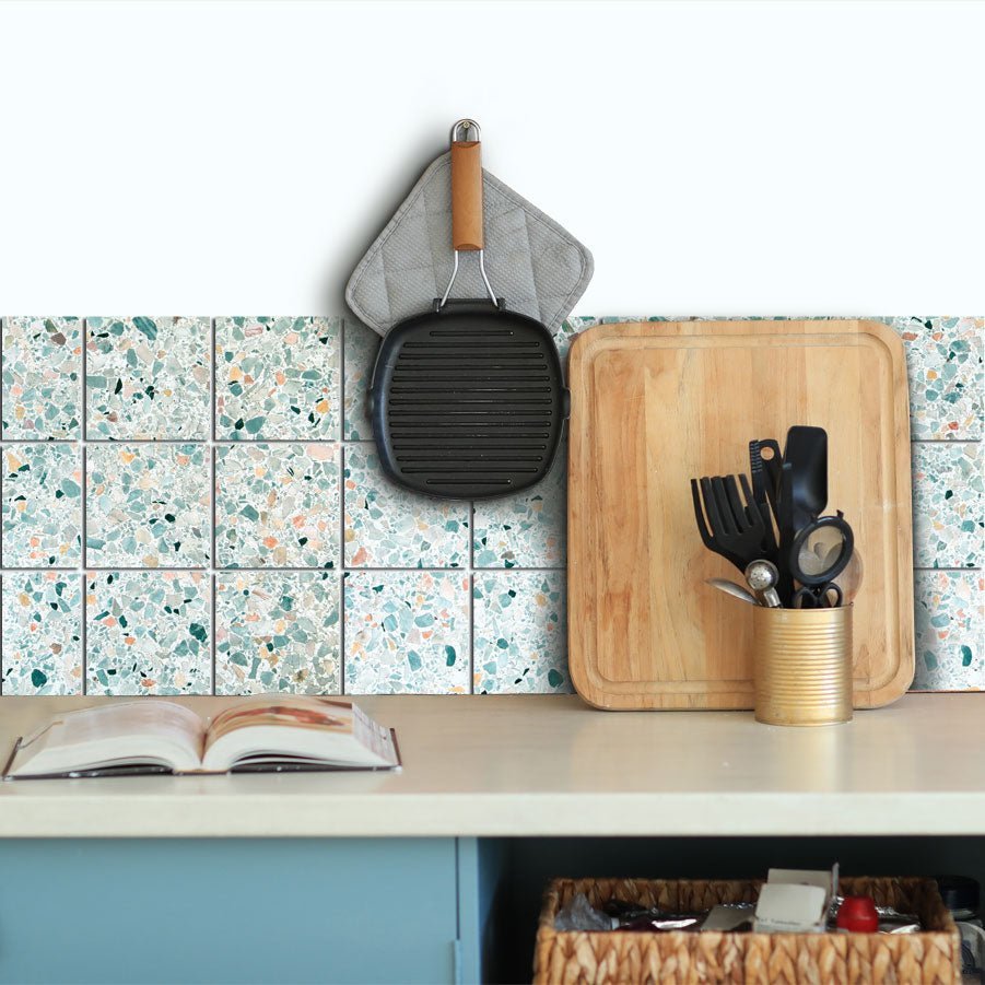 Terrazzo Aqua - Vinyl Wall Tiles - Shopping4Africa