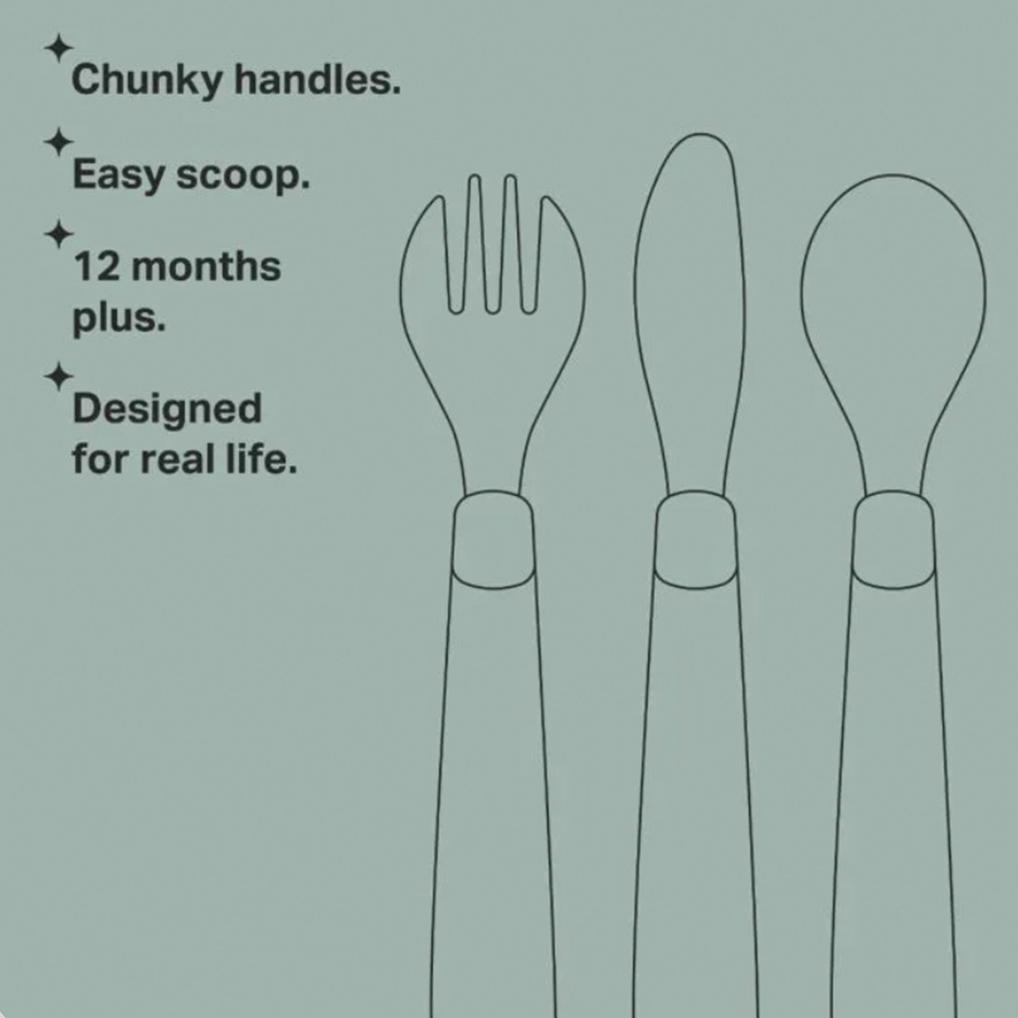 Tommee Tippee Grown Up 1St Cutlery Set 12M+ - Shopping4Africa