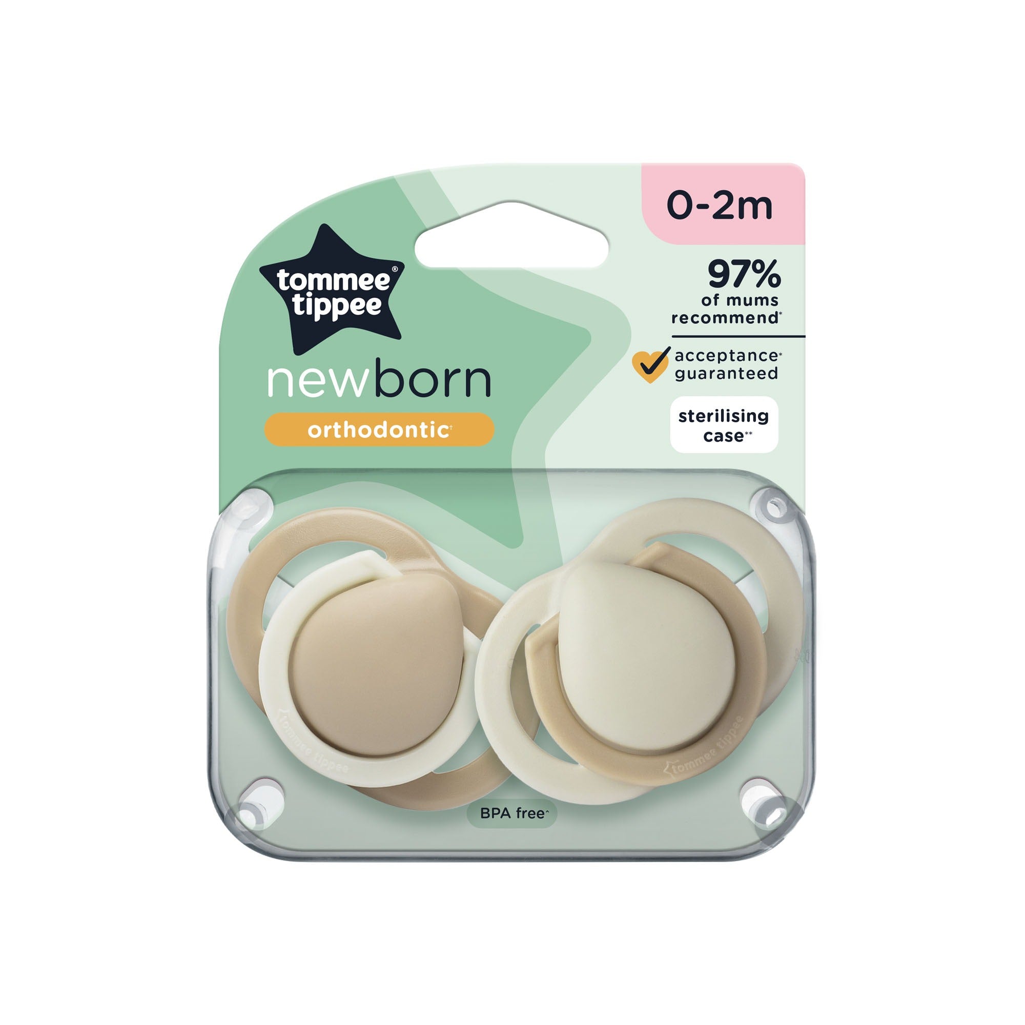 Tommee Tippee Newborn Soother 0 - 2m 2pack - Assortment - Shopping4Africa