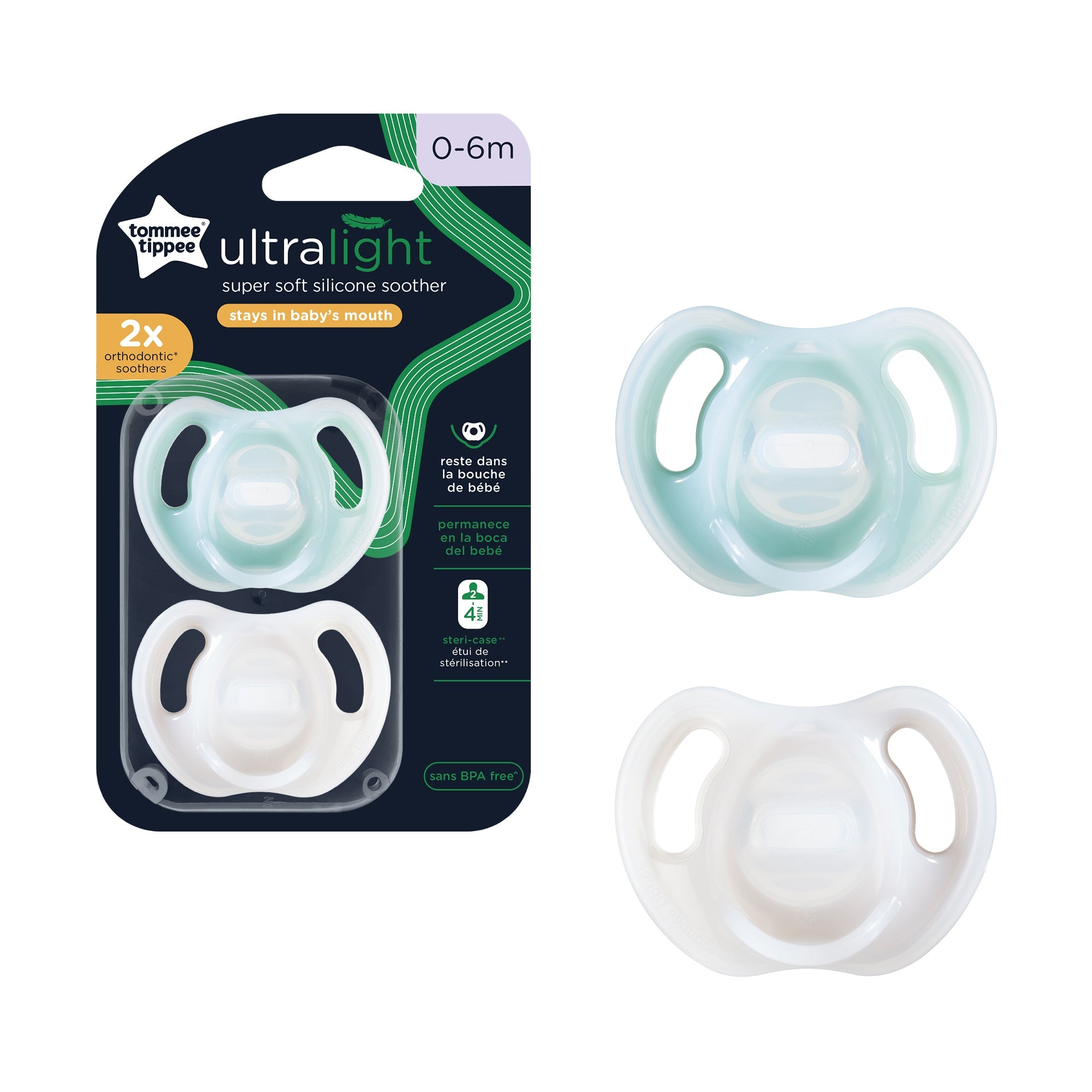 Tommee Tippee Ultra Light Silicone Soother 0 - 6M 2Pk - Shopping4Africa