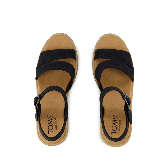 TOMS Darya Wedge Platform Sandal Black - Shopping4Africa