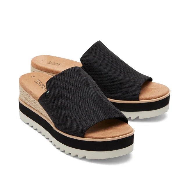 TOMS Diana Mule Wedge Sandal - Black - Shopping4Africa