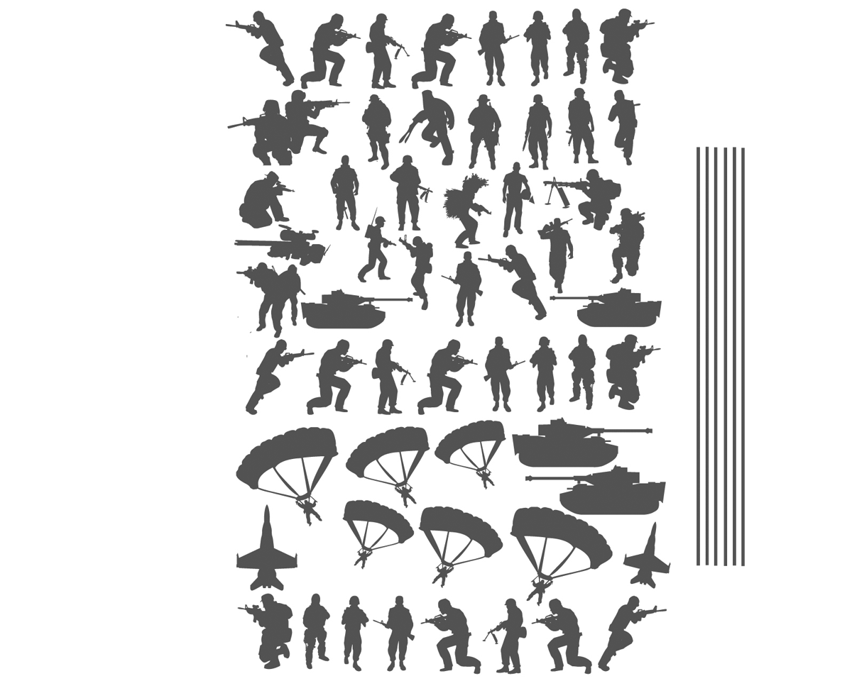 Toy soldiers - vinyl wall stickers