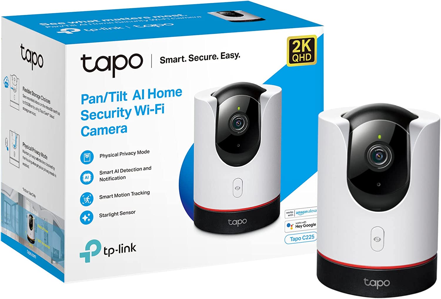 TP - Link Tapo C225 2K QHD Pan/Tilt AI Home Security Wi - Fi Camera - Shopping4Africa