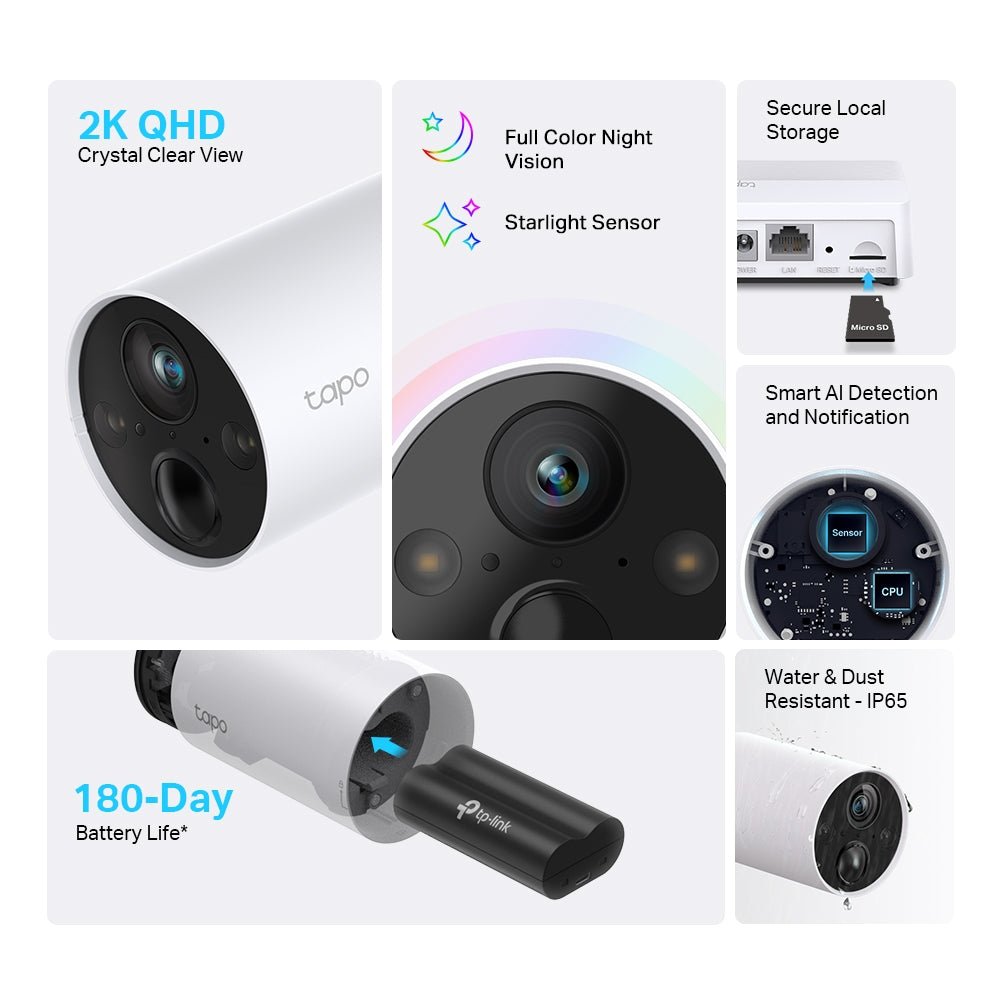 TP - Link Tapo C420S2 2K Smart Wire - Free Security Camera, 2 Camera System - Shopping4Africa