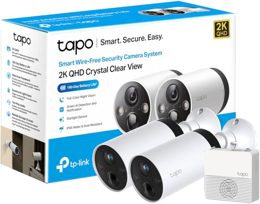 TP - Link Tapo C420S2 2K Smart Wire - Free Security Camera, 2 Camera System - Shopping4Africa