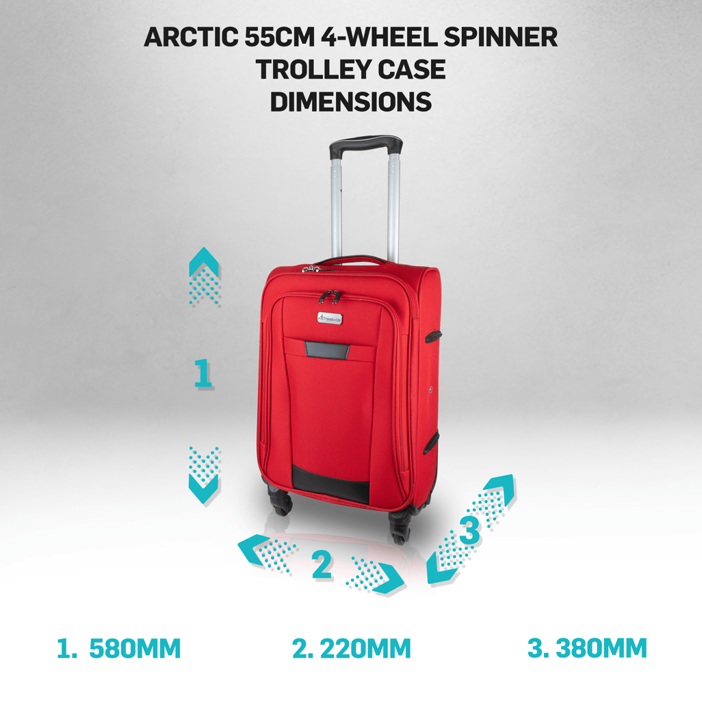 Travelwize Arctic 4 - wheel Spinner Trolley Case - Red (55 - 65cm) - Shopping4Africa