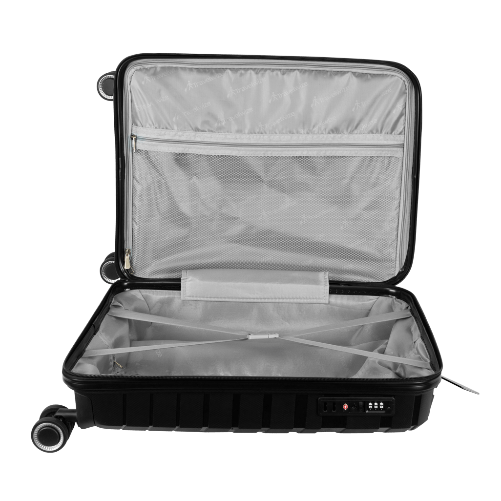 Travelwize Java PP 4 - Wheel Spinner Luggage - Black 55 - 75cm - Shopping4Africa
