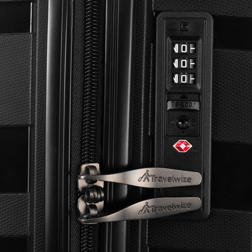 Travelwize Java PP 4 - Wheel Spinner Luggage - Black 55 - 75cm - Shopping4Africa