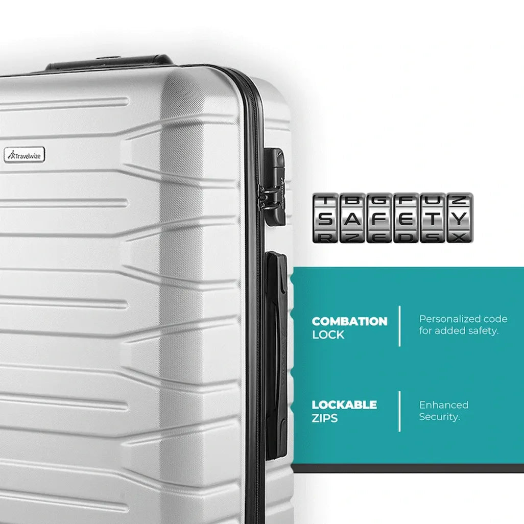 Travelwize Luggage Bag - Cabana ABS 4 - Wheel Spinner - Platinum - Shopping4Africa
