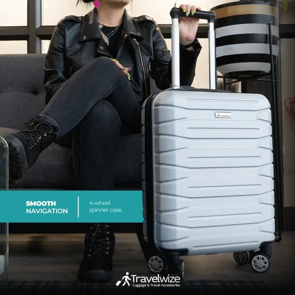 Travelwize Luggage Bag - Cabana ABS 4 - Wheel Spinner - Platinum - Shopping4Africa