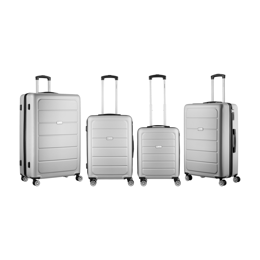 Travelwize Maple ABS 4 - Wheels Spinner Luggage Silver - 55 - 85cm - Shopping4Africa