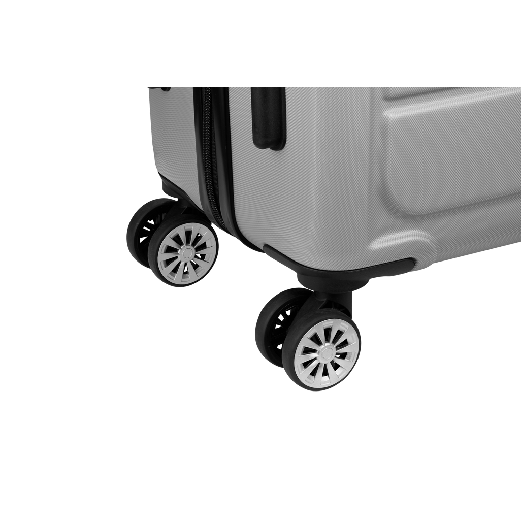 Travelwize Maple ABS 4 - Wheels Spinner Luggage Silver - 55 - 85cm - Shopping4Africa