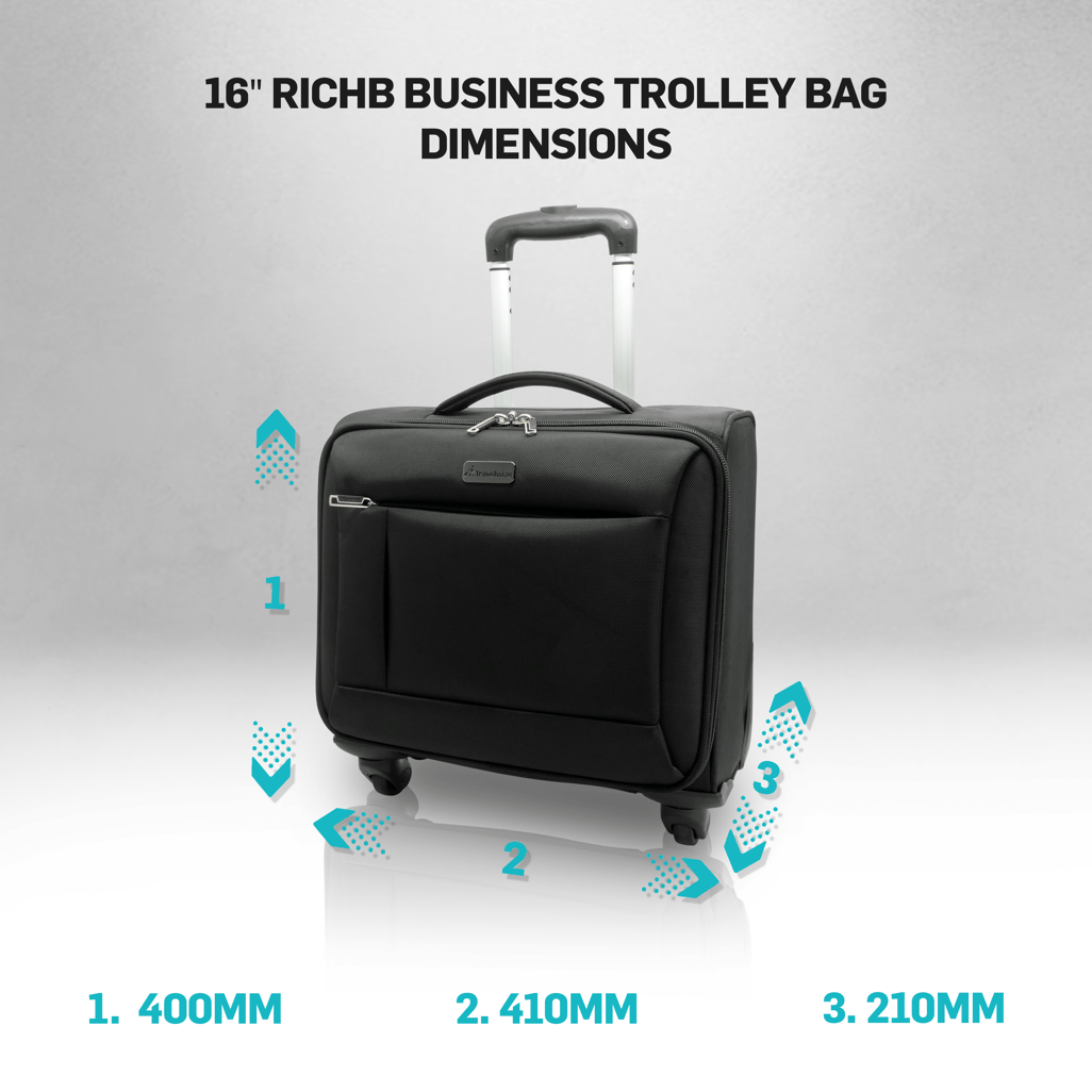 Travelwize RichB Business Trolley 16 inch - Black - Shopping4Africa
