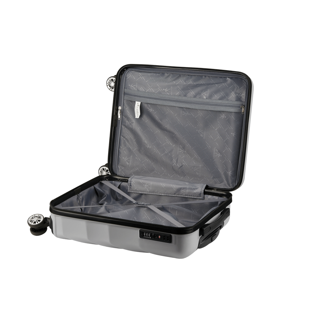 Travelwize Terra ABS 4 - Wheels Spinner Luggage - Silver - Shopping4Africa