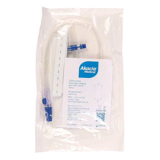 Urine Leg Bag 750ML Long 30CM Tube - Shopping4Africa