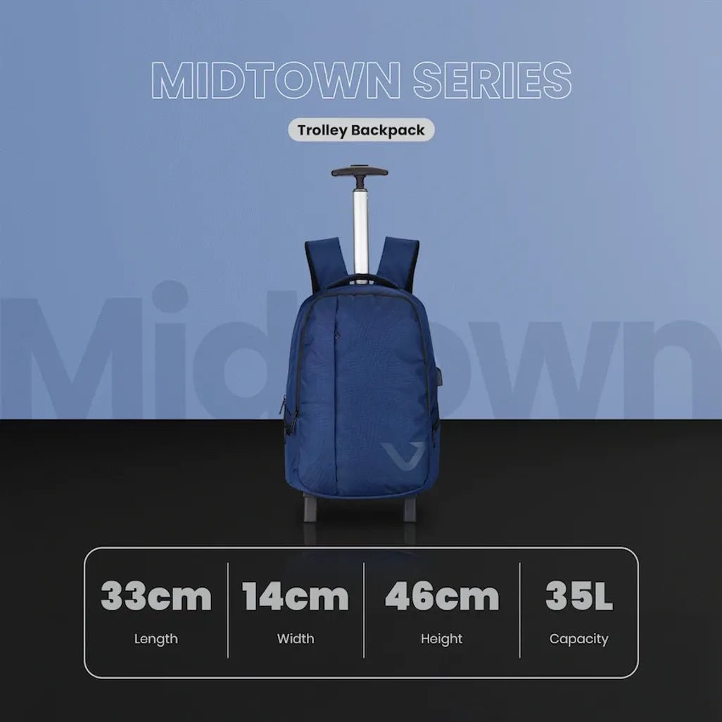 Volkano Midtown Trolley Backpack - Navy - Shopping4Africa