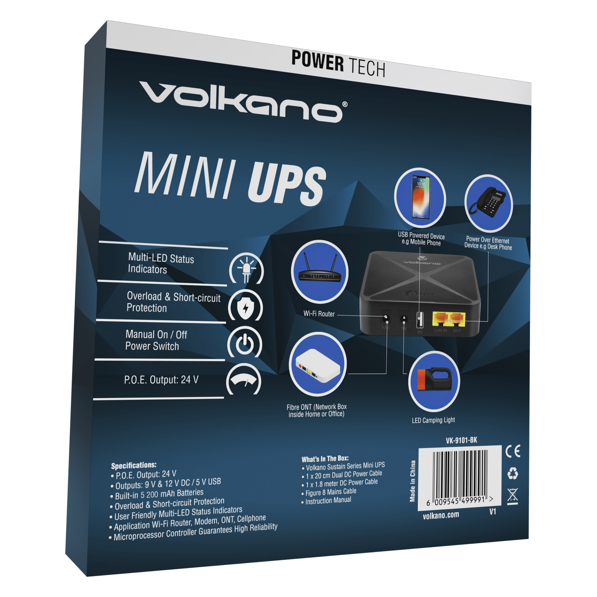 Volkano Sustain Series Mini UPS 5200mAh - Shopping4Africa