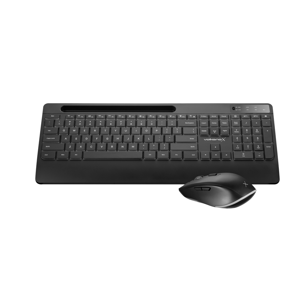VolkanoX Gem Bluetooth Wireless Keyboard and Mouse combo - Black - Shopping4Africa