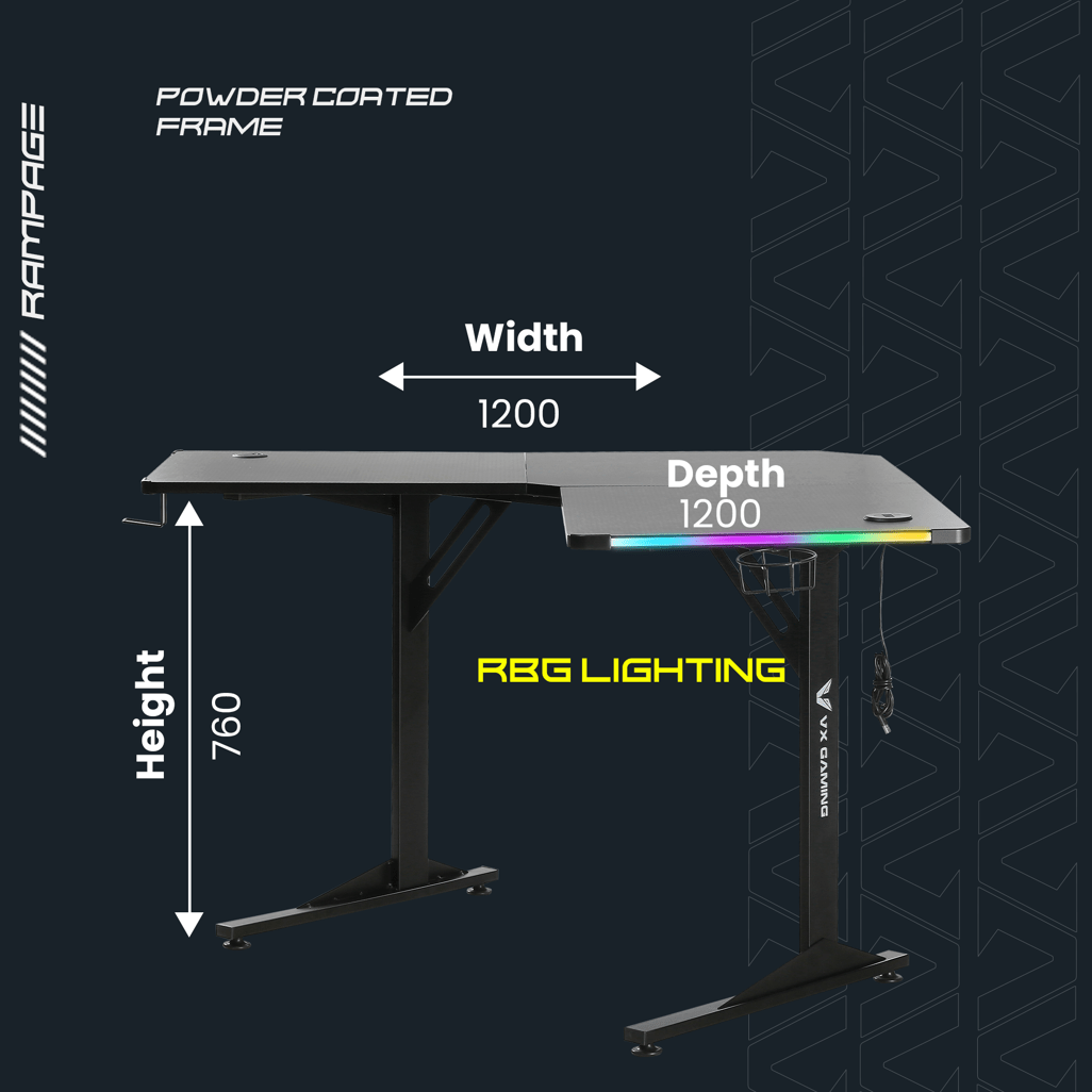 VX Gaming Rampage Gaming Desk - Shopping4Africa
