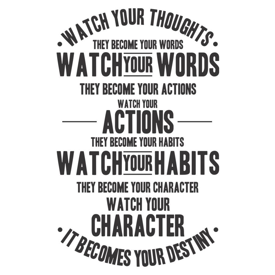 Watch your thoughts quote - wall poetry - Shopping4Africa