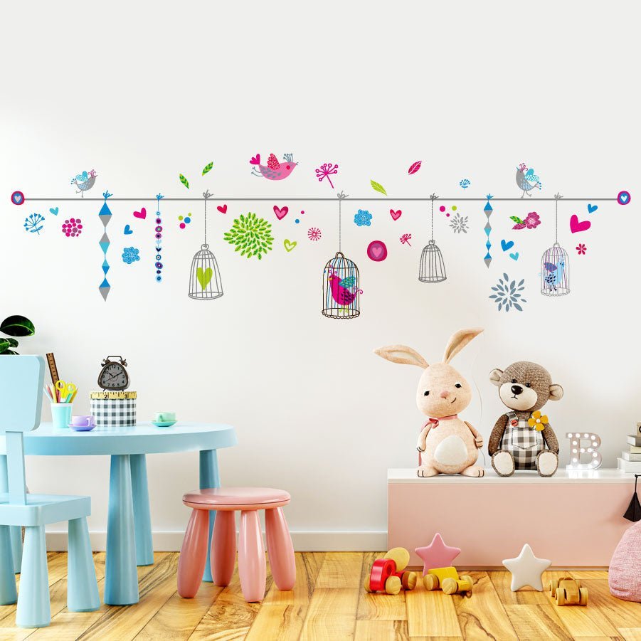 Whimsical Birdcages - Kid's wall stickers - Shopping4Africa