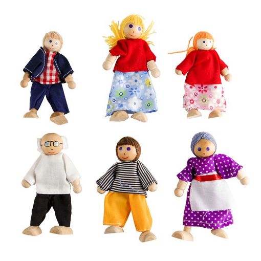 Wooden Flexi Dolls - Assorted (6pc) - Shopping4Africa