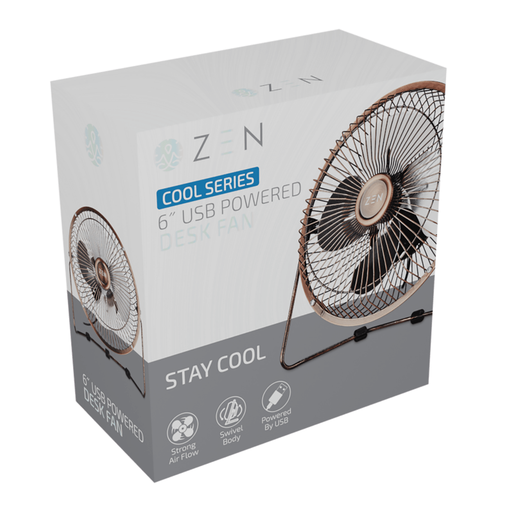 Zen Cool Series 6 - inch Desk Fan - Copper - Shopping4Africa
