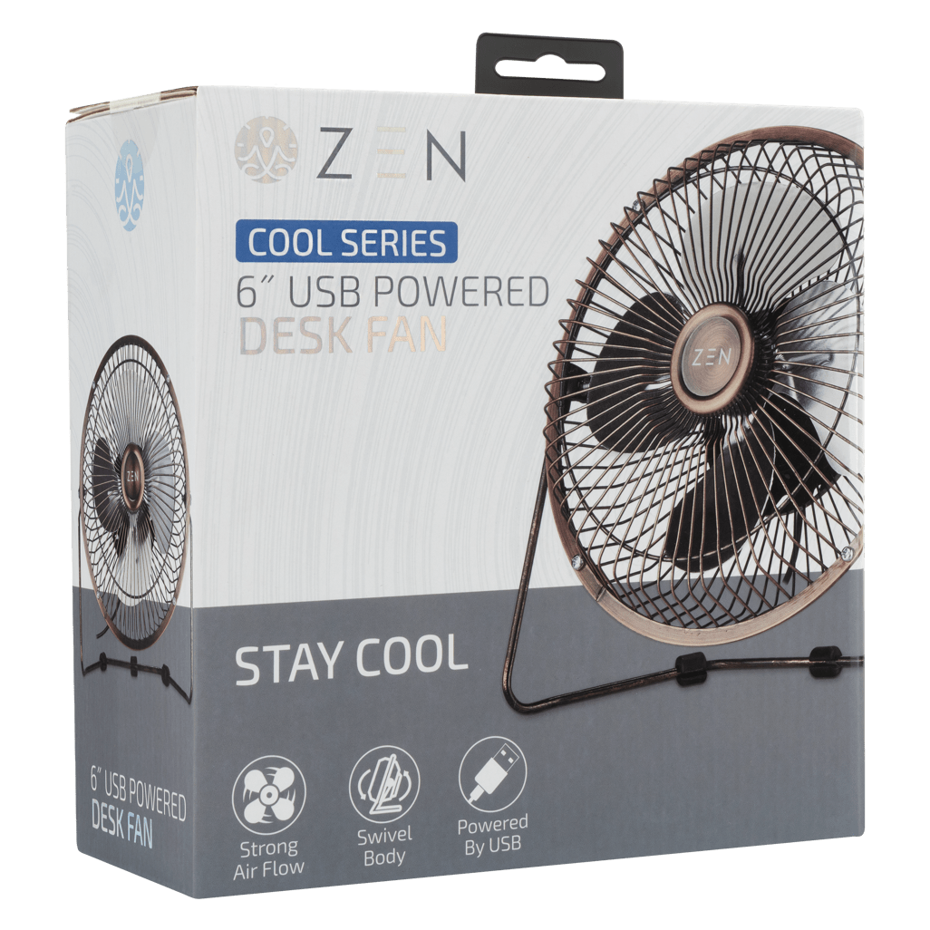 Zen Cool Series 6 - inch Desk Fan - Copper - Shopping4Africa