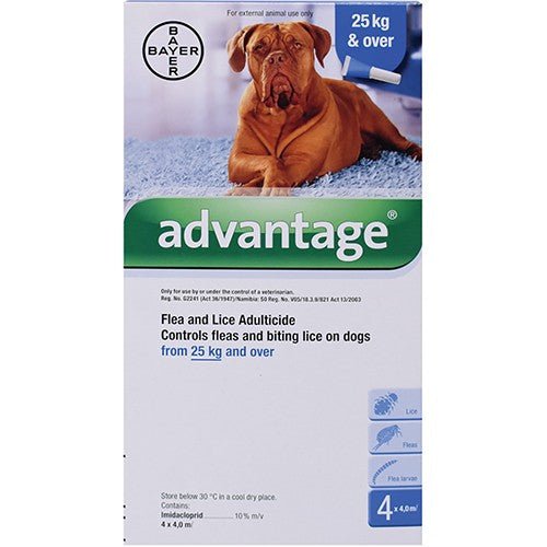 Advantage X-Large Dog Blue 25kg 4ml @ 4 Pipets - Shopping4Africa
