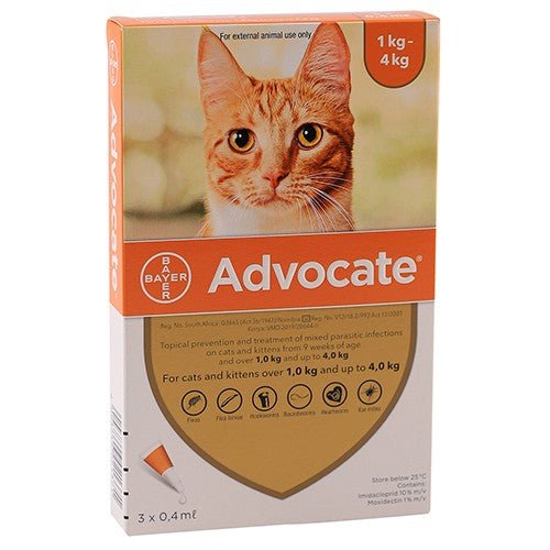 Advocate Small Cat 3x0.4ml 1-4kg Orange - Shopping4Africa