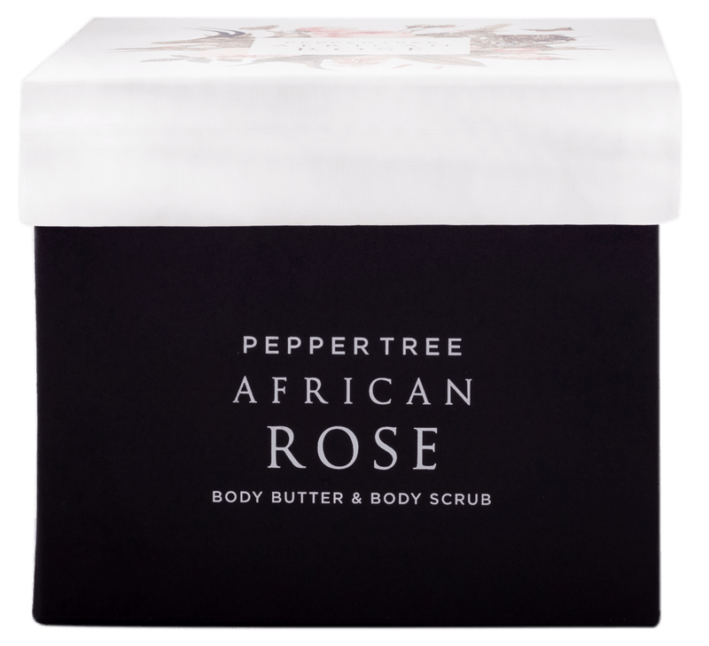 African Rose Body Butter & Scrub Gift Box 250 ml x 2 - Shopping4Africa