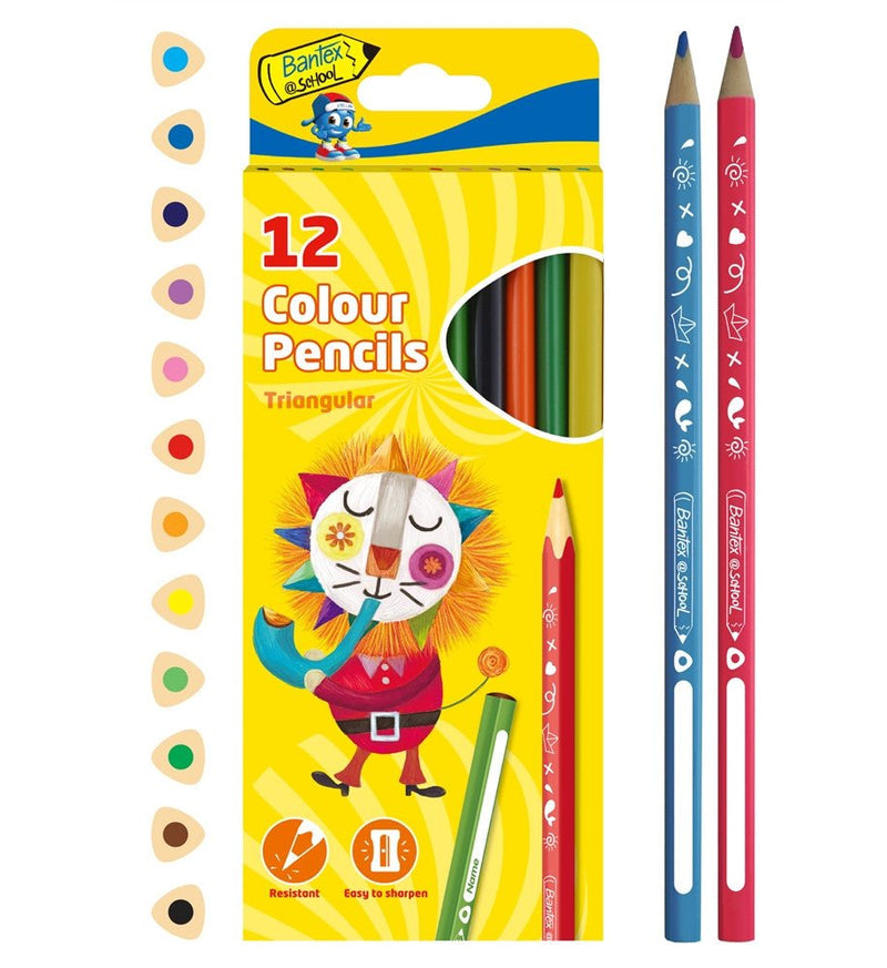 Bantex Colouring Pencils (12pc) Triangular - Shopping4Africa