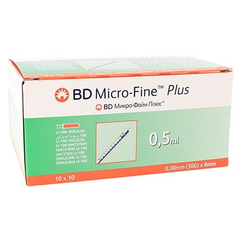 BD microfine+ U100 0.5ml 30GX 8mm 100~ - Shopping4Africa
