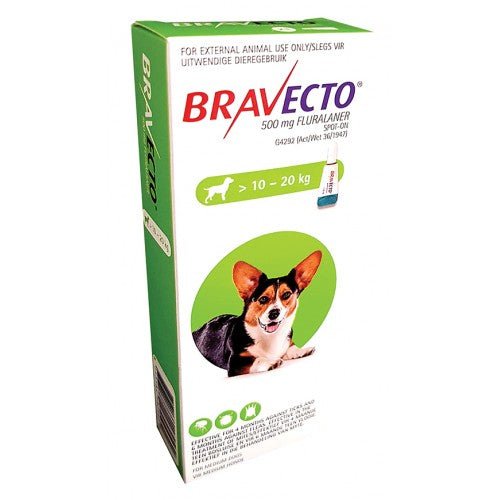 Bravecto Spot-On Dog Medium Green 500mg 1@ - Shopping4Africa