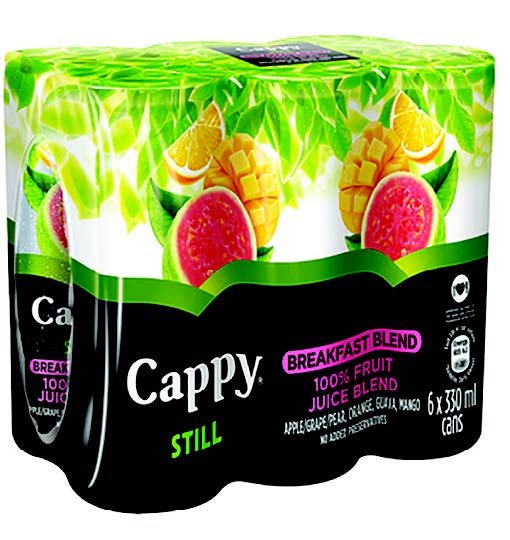 CAPPY STILL 100% FRUIT JUICE BLEND Breakfast Blend, Can 6x330ml - Shopping4Africa