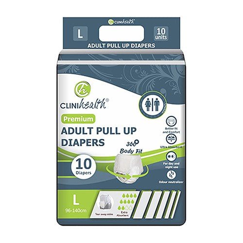 Clini Health Diapers Adult Premium Large Pullup 10s - Shopping4Africa