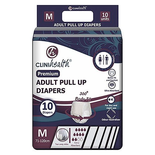 Clini Health Diapers Adult Premium Medium Pullup 10s - Shopping4Africa