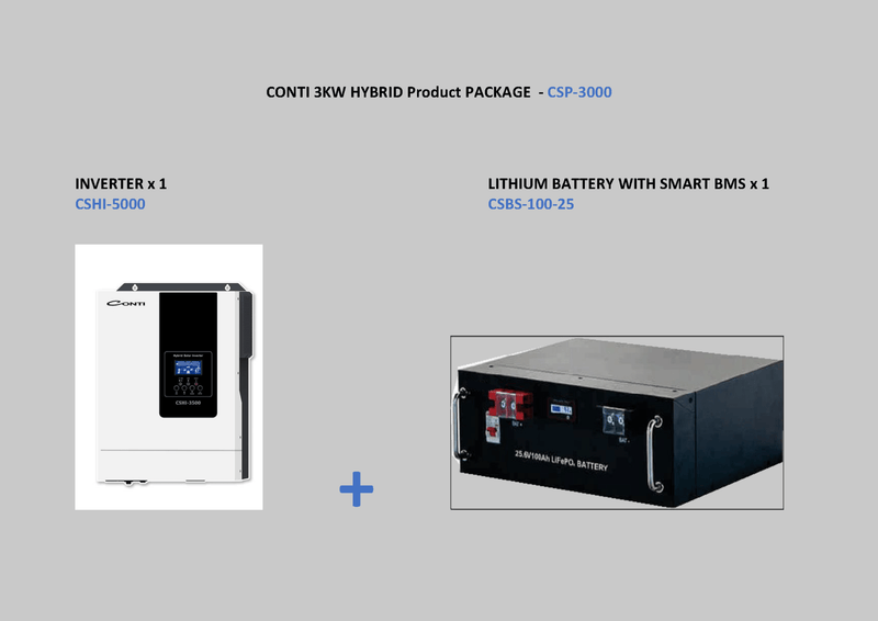 Conti 3KW Solar Hybrid Installation Package CSP-3000 - Shopping4Africa