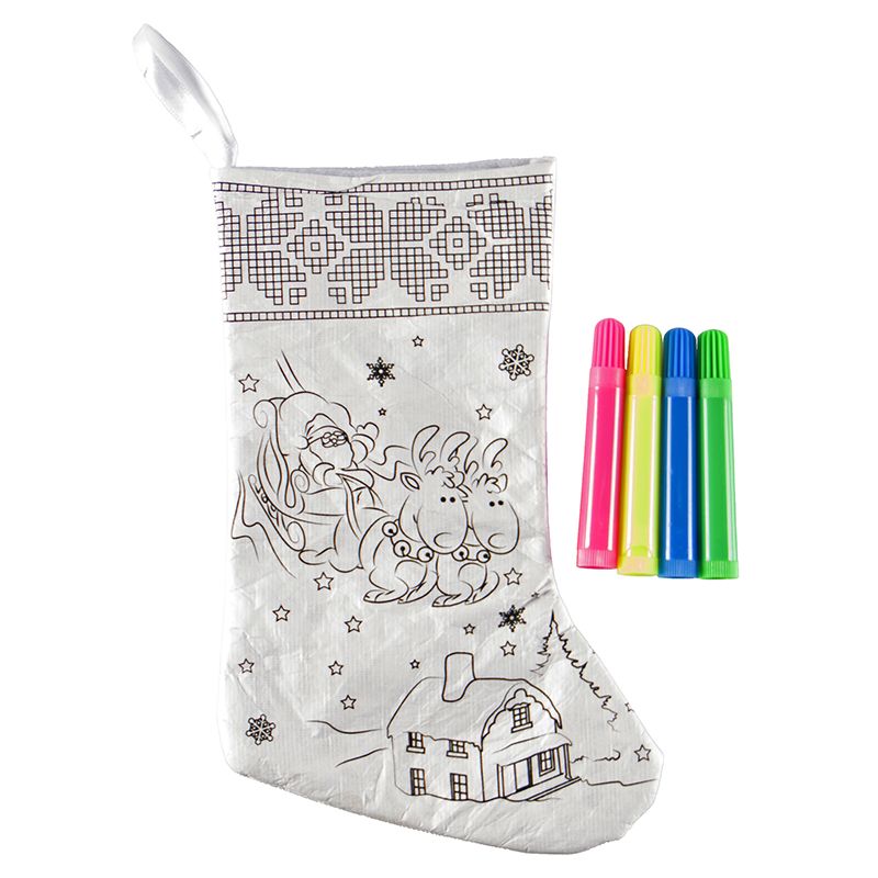 Craft Kit - Christmas Colour In Stocking - Shopping4Africa