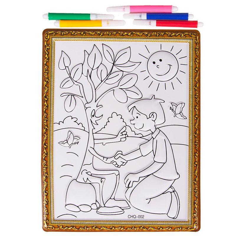 Craft Kit - Colour In 3D Picture - Boy And Tree - Shopping4Africa