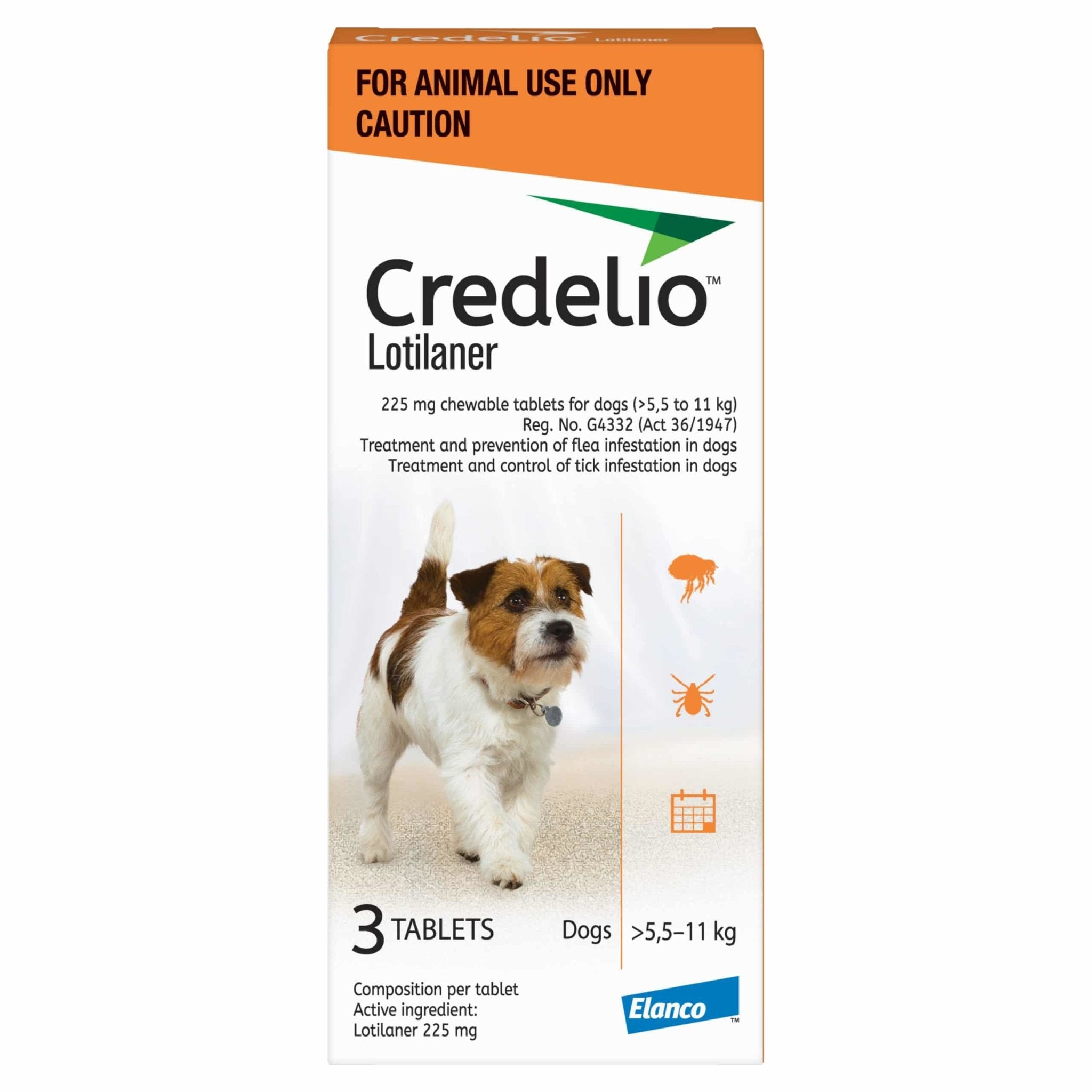 CREDELIO MEDIUM 225MG (5.5 - 11KG) ORANGE - Shopping4Africa